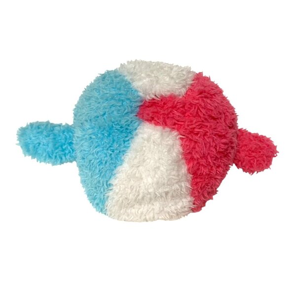 Kellytoy Bum Bumz Beach Ball mini 4.5 in Tall Pink Blue White Plush Stuffed Doll - Picture 3 of 4